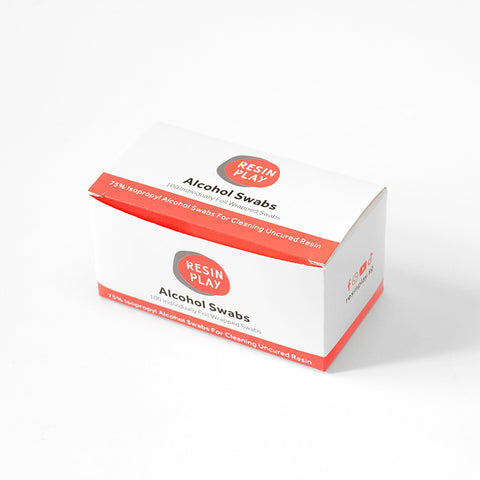 75% Isopropyl Alcohol Swabs for Cleaning Resin Mess or Alcohol Inks - Box of 100 Swabs