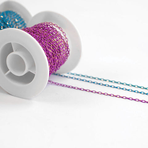 Enamel Coated 2.1mm Cable Brass Chain (Sold Per Metre)