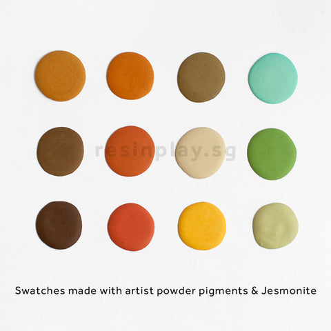 Artist Powder Pigment Set for Resin Art & Jesmonite - Set of 12 Earth Tone Colours