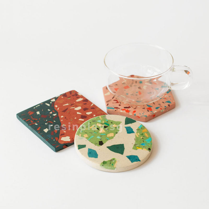 Jesmonite selling Kit Terrazzo Resin Kit, Coaster or Tray | Standard AC100 XL 3.5 kg