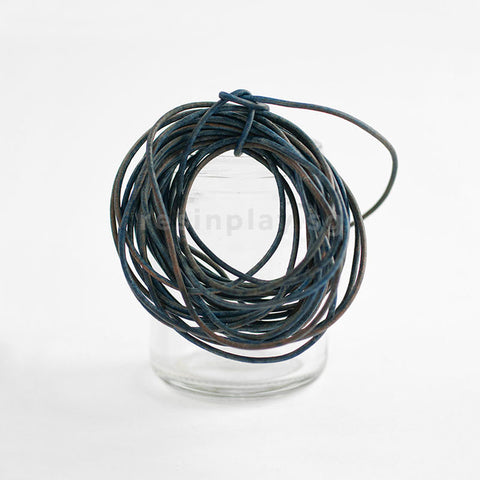 Vegetable-Tanned Round Leather Cords for Jewellery (1.5mm) - 5 meters