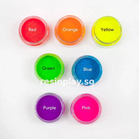 Neon Powder Pigment Set - Set of 7 Colours
