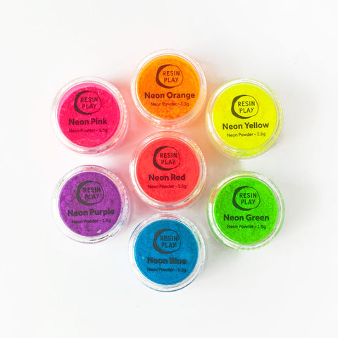 Neon Powder Pigment Set - Set of 7 Colours
