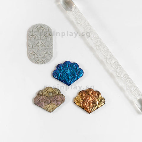 Embossed Acrylic Roller - For Texturing Clay