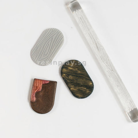 Embossed Acrylic Roller - For Texturing Clay