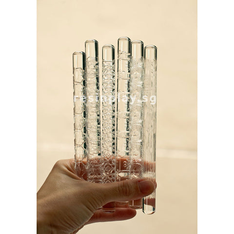 Embossed Acrylic Roller - For Texturing Clay