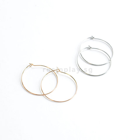 Premium Plated Brass Earring Hoops - Lead-free & Nickel-free (20 Pcs)