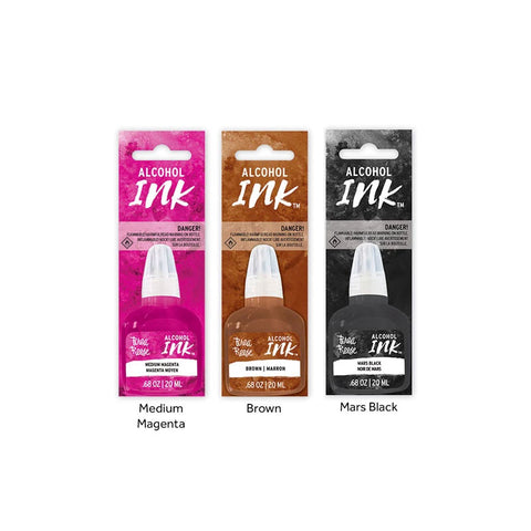 Brea Reese Alcohol Inks - Box Set of 13 Colours with Blending Solution