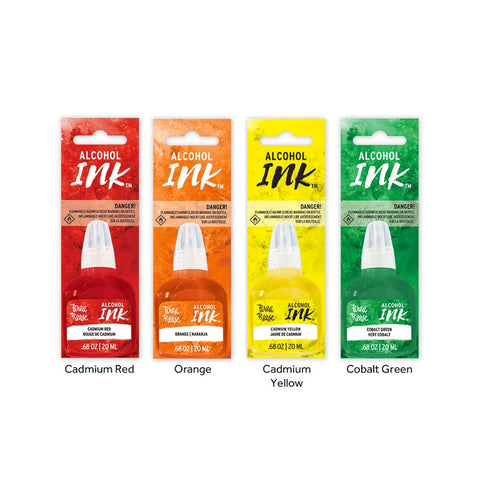 Brea Reese Alcohol Inks - Box Set of 13 Colours with Blending Solution