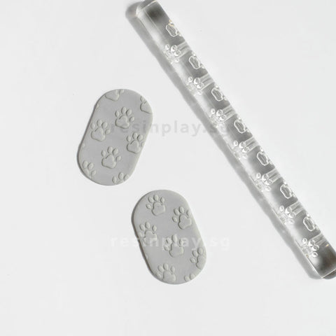 Embossed Acrylic Roller - For Texturing Clay