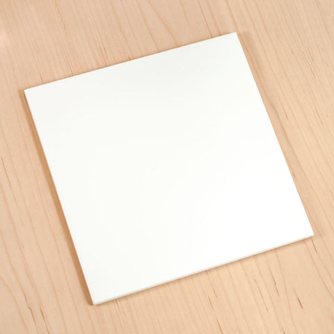White Ceramic Tile - Base for Clay Work