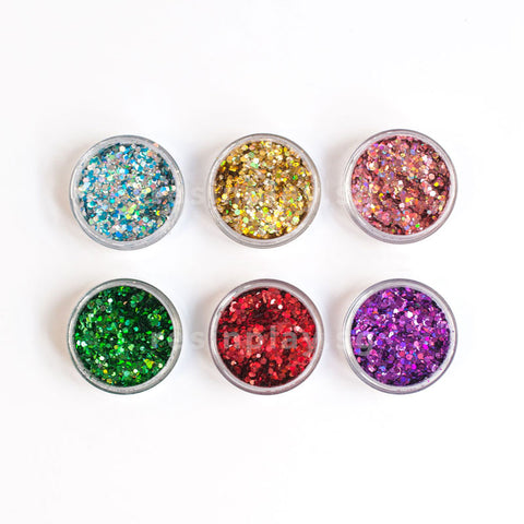 Holographic Glitter - Set of 6 Colours