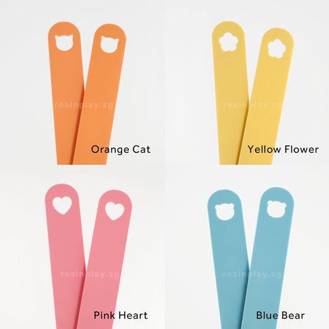 Coloured Acrylic Depth Guides For Levelling Clay / Jumbo Mixing Stir Sticks - Set of 2