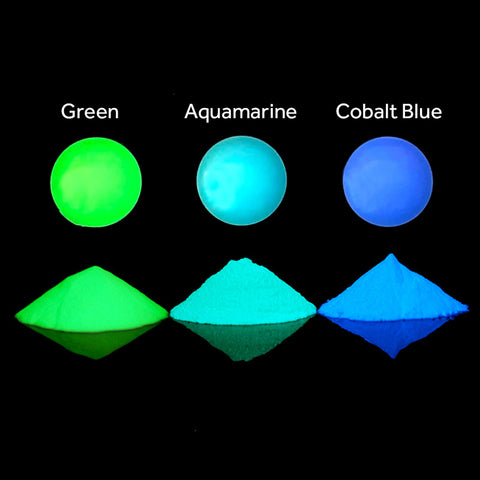 Glow in the Dark Powder Pigment Set - Set of 3 Colours