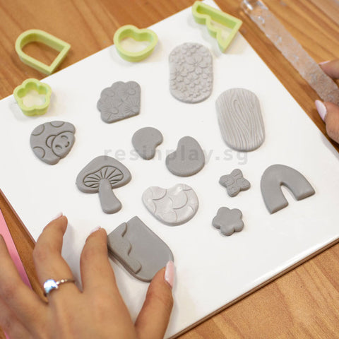White Ceramic Tile - Base for Clay Work