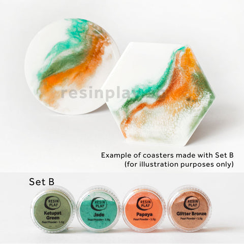 Mica Pearl Powder Pigment Set - Set of 4 colours