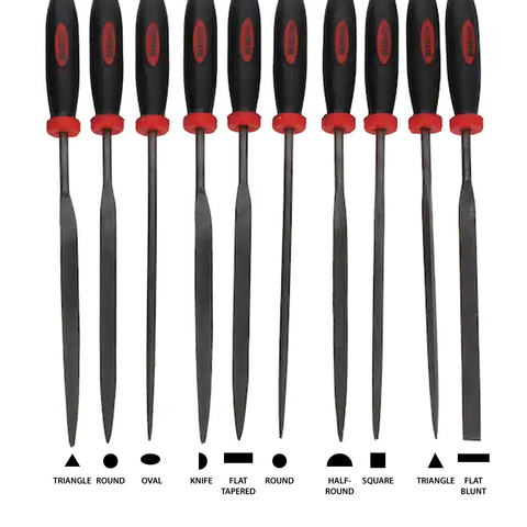 Assorted Needle File Set - Set of 10 or 12