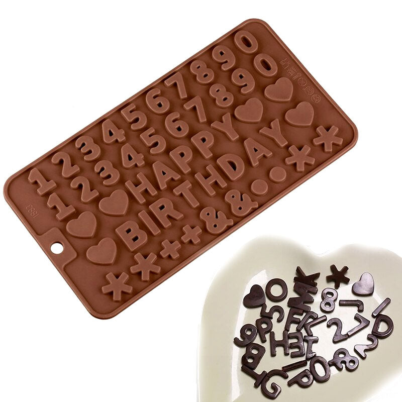 Numbers Happy Birthday Silicone Mould