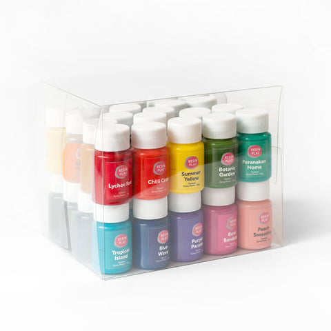 Opaque Colour Epoxy Paste Pigments for Resin Art - Box Set of 40 Colours
