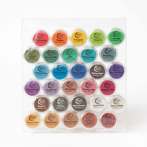 Mica Pearl Powder Pigments - Box Set of 30 Colours