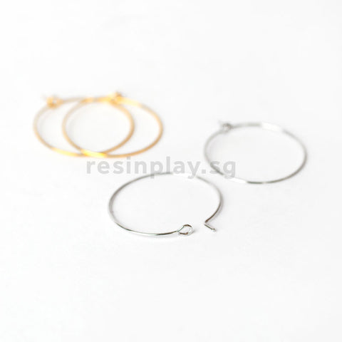 Lead-free & Nickel-free Round Circle Earring Hoops (50 Pcs)