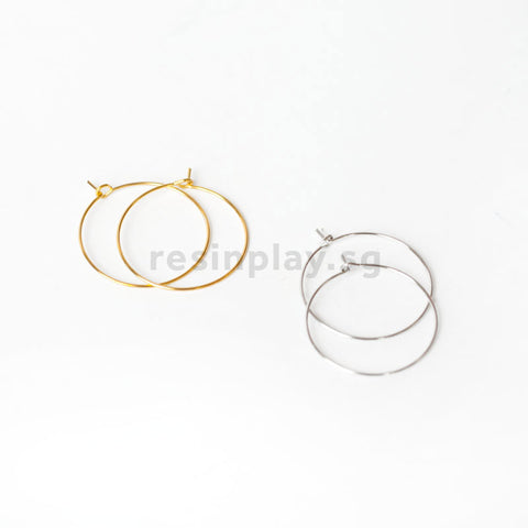 Lead-free & Nickel-free Round Circle Earring Hoops (50 Pcs)