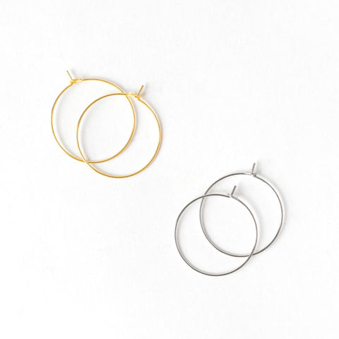 Lead-free & Nickel-free Round Circle Earring Hoops (50 Pcs)