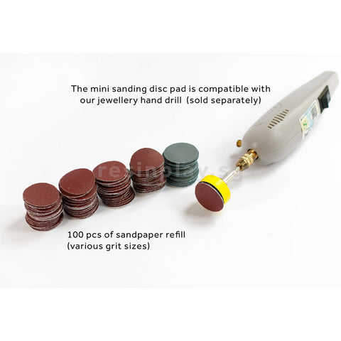 Mini 1" Sanding Disc Pad With Sandpaper (Compatible With Our Jewellery Hand Drill)